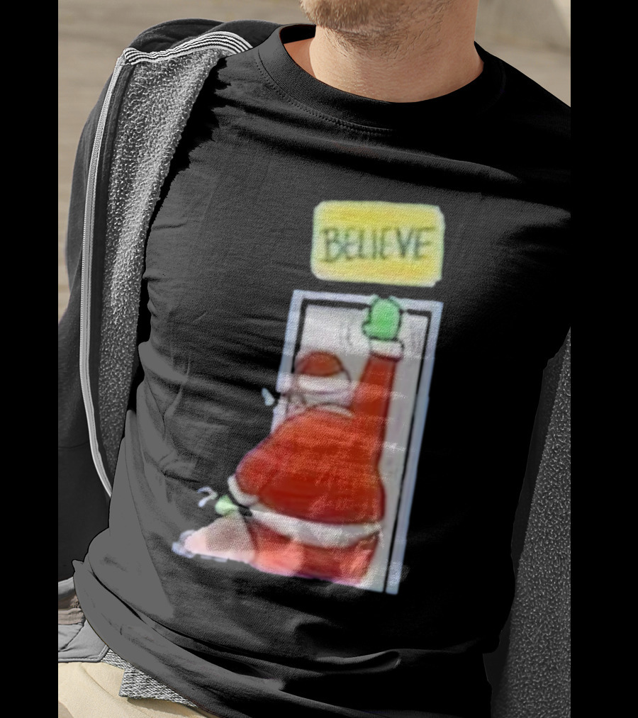 Santa Ted Lasso Believe Christmas Holiday Image T-Shirt
