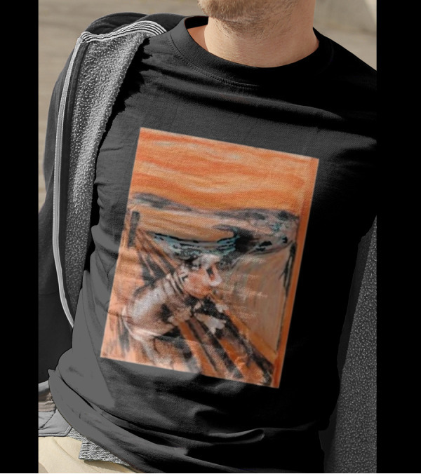 Scared Moo Deng Meme Scream T-Shirt