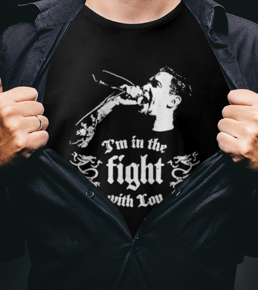 I'm In The Fight With Lou A Benefit Concert For Lou Koller Sick Of It All Nov 23 Irving Plaza NYC I'm In The Fight With Lou Microphone T-Shirt