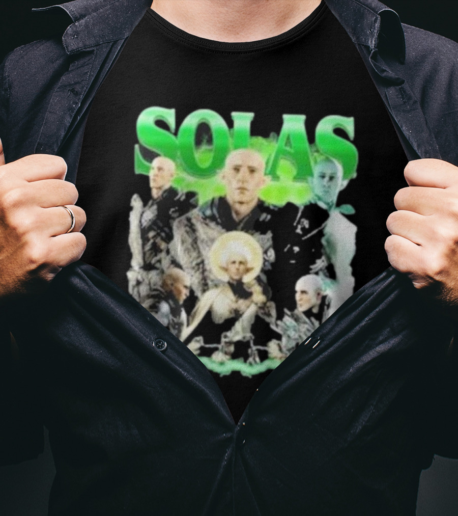 Solas Dragon Age Multiple Portraits Green Aesthetic Fan T-Shirt