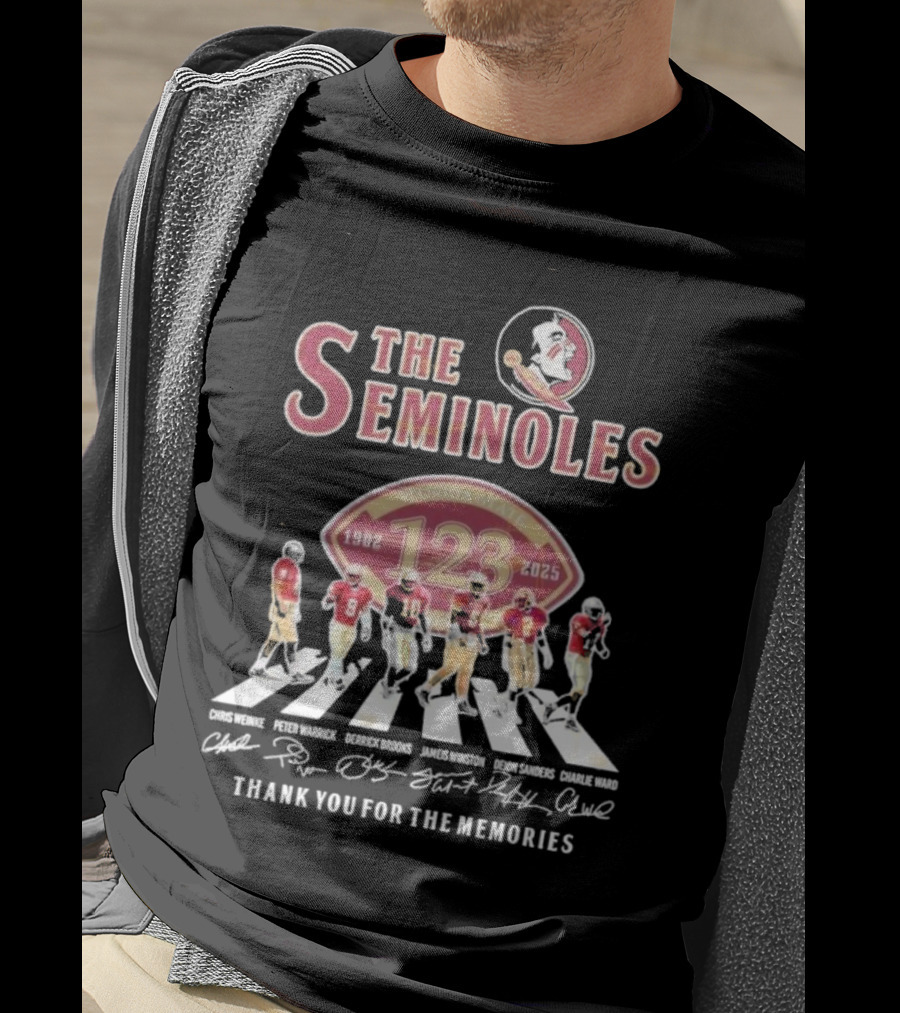 The Seminoles Florida State 1902-2025 Thank You For The Memories 123 T-Shirt
