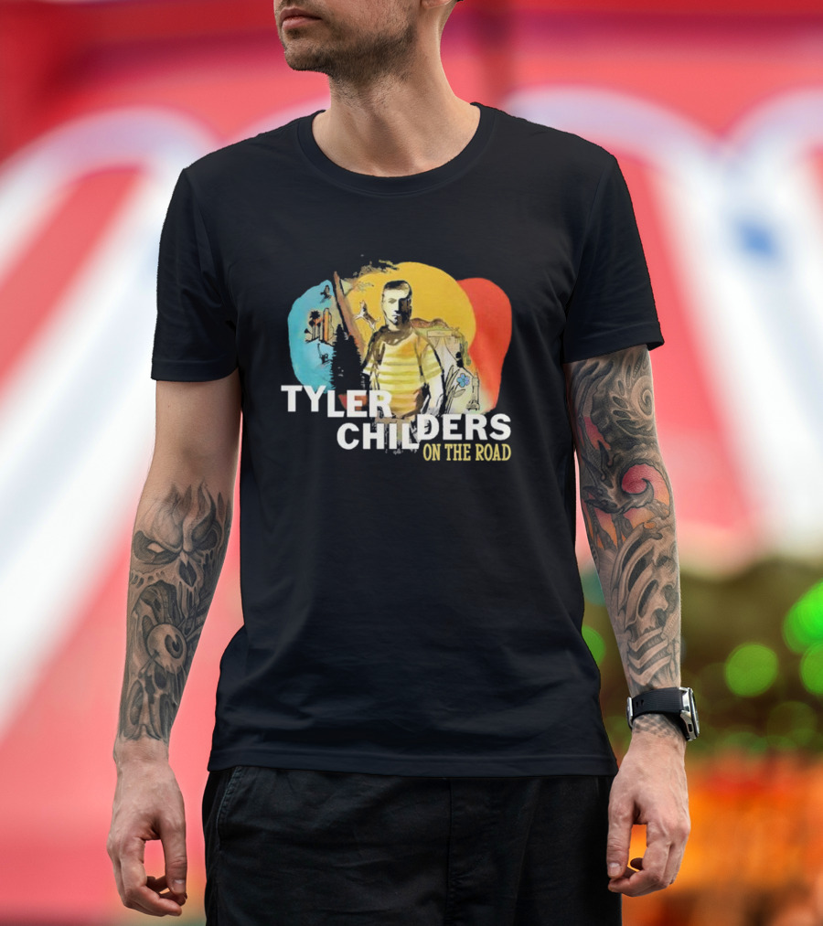 Tyler Childers On The Road Tour 2025 Scenic Backdrop T-Shirt