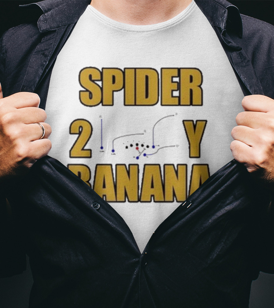 Jon Gruden Spider 2 Y Banana Football Play Diagram T-Shirt