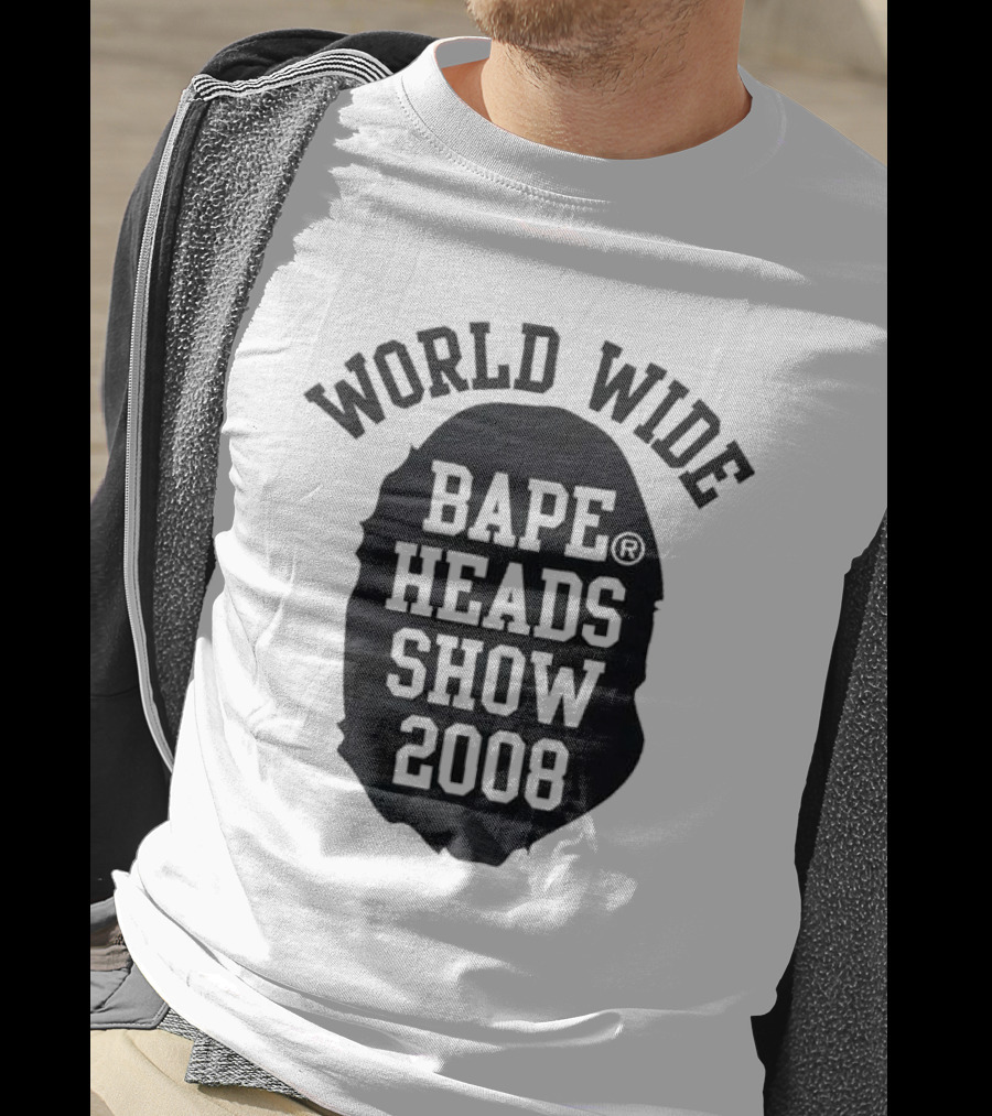 World Wide Bape Heads Show 2008 Black Ape Head T-Shirt