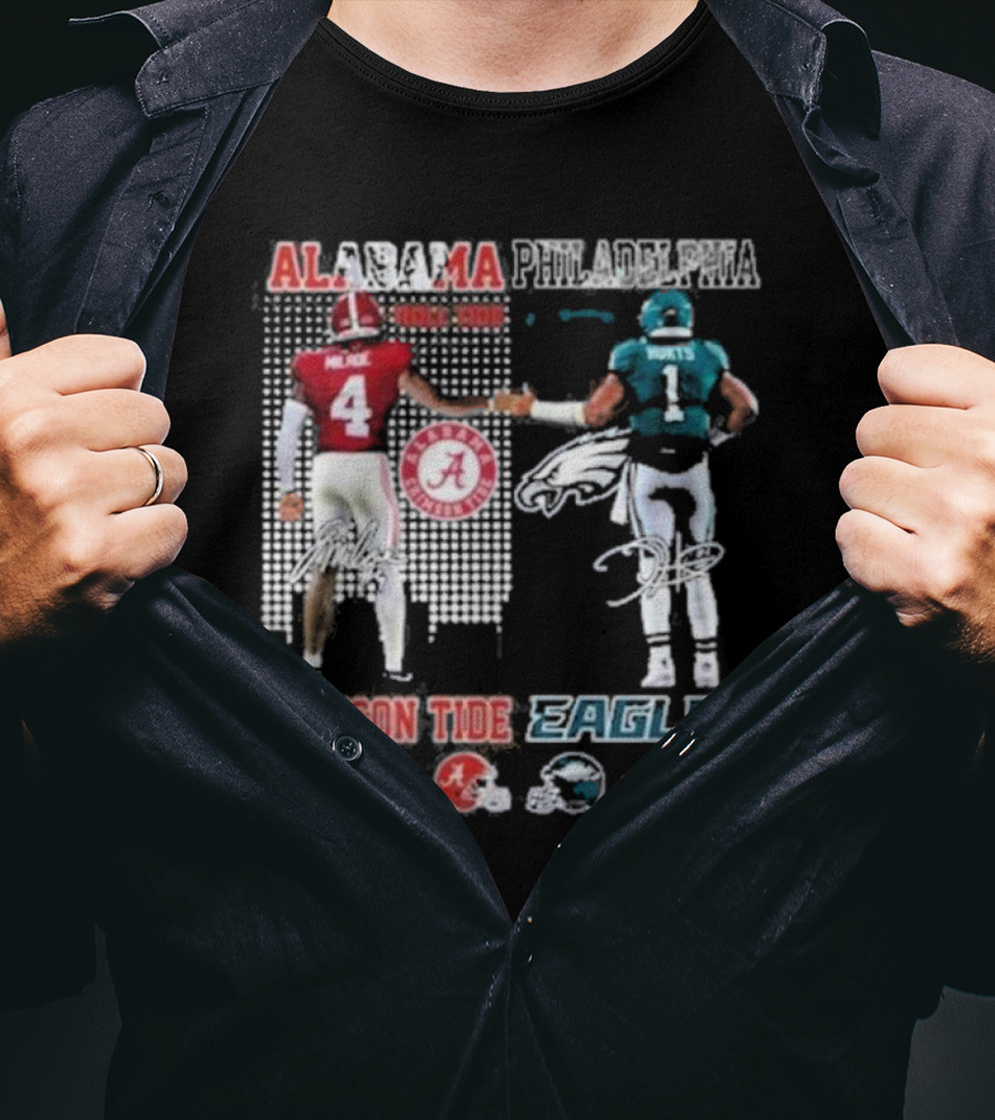 Alabama Crimson Tide Saturdays Philadelphia Eagles Sundays Signature T-Shirt