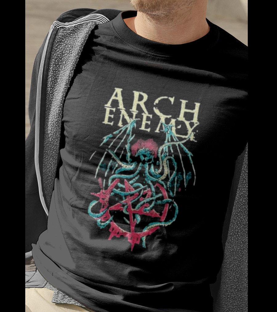 Arch Enemy Cthulhu Pentagram Wings T-Shirt
