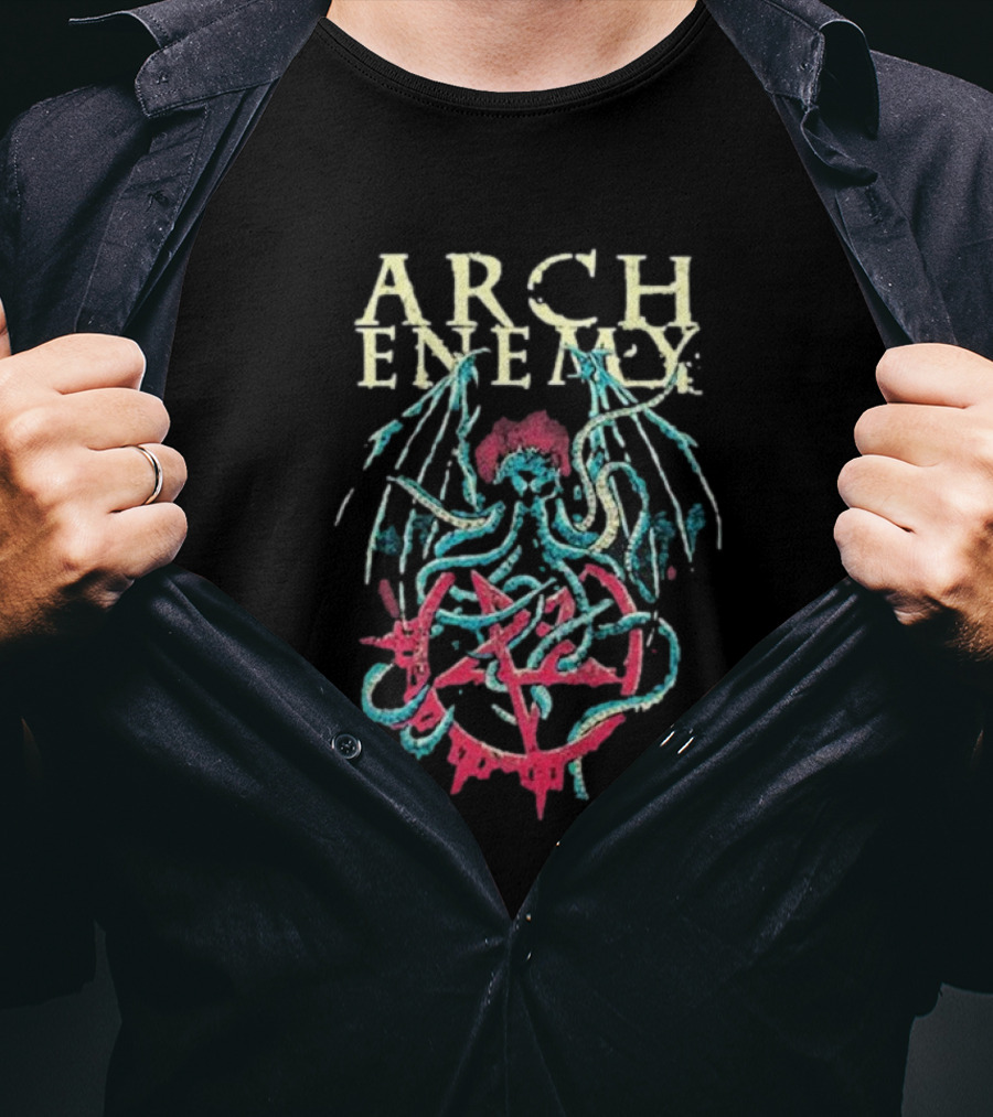 Arch Enemy Cthulhu Pentagram Wings T-Shirt