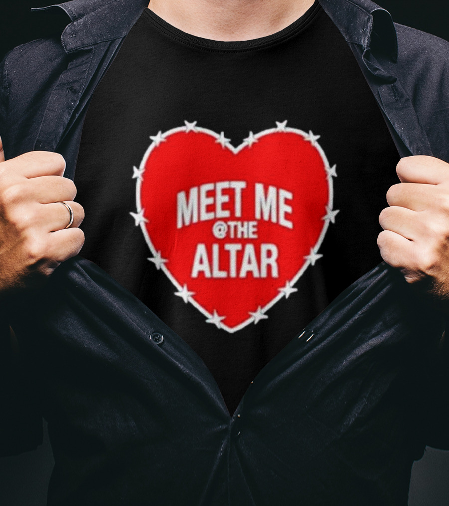 Meet Me At The Altar Heart With Star Border T-Shirt