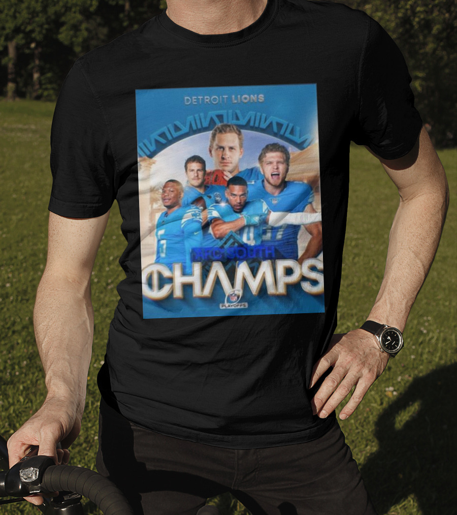 Detroit Lions AFC South Champs Playoffs Team T-Shirt