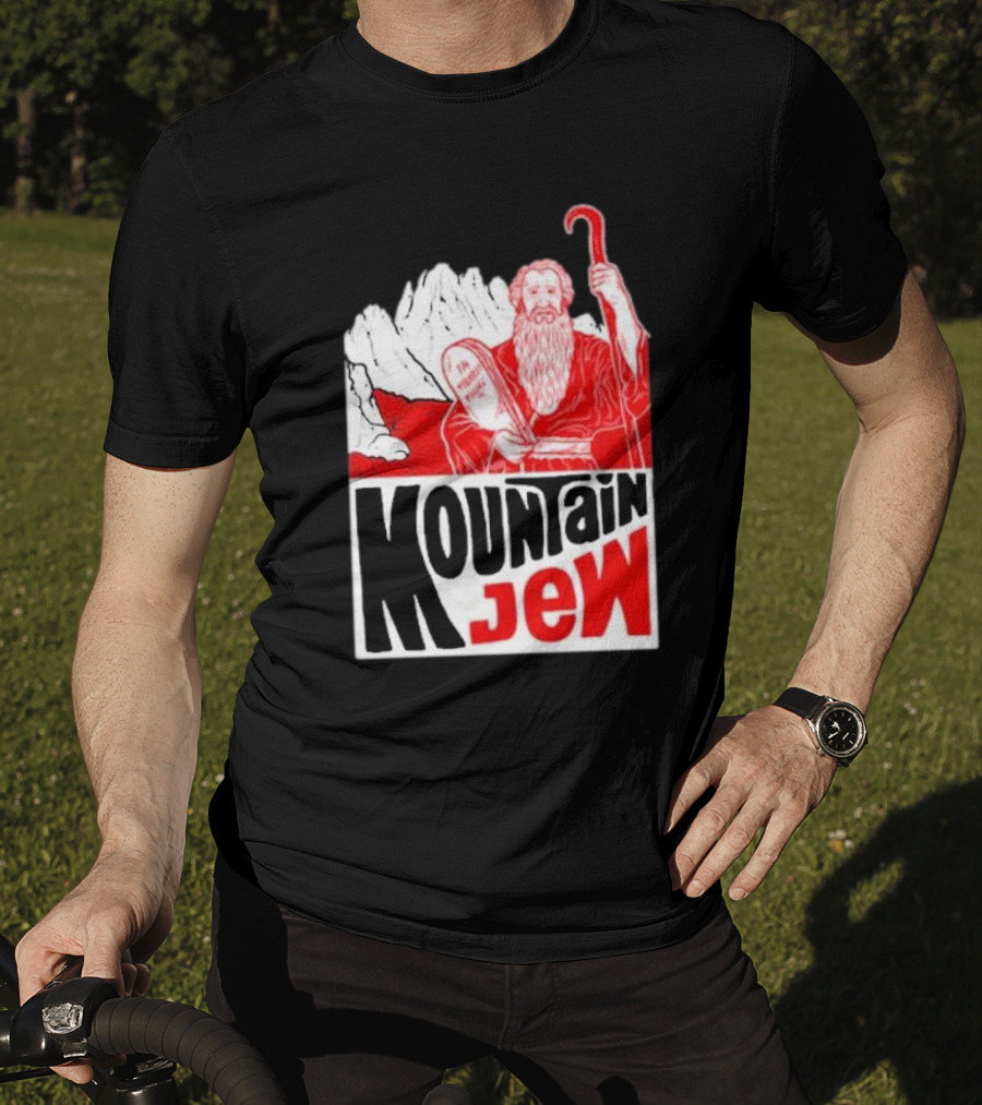 Nwt Mountain Jew Nature Old Men Cool Moses With Ten Commandments T-Shirt