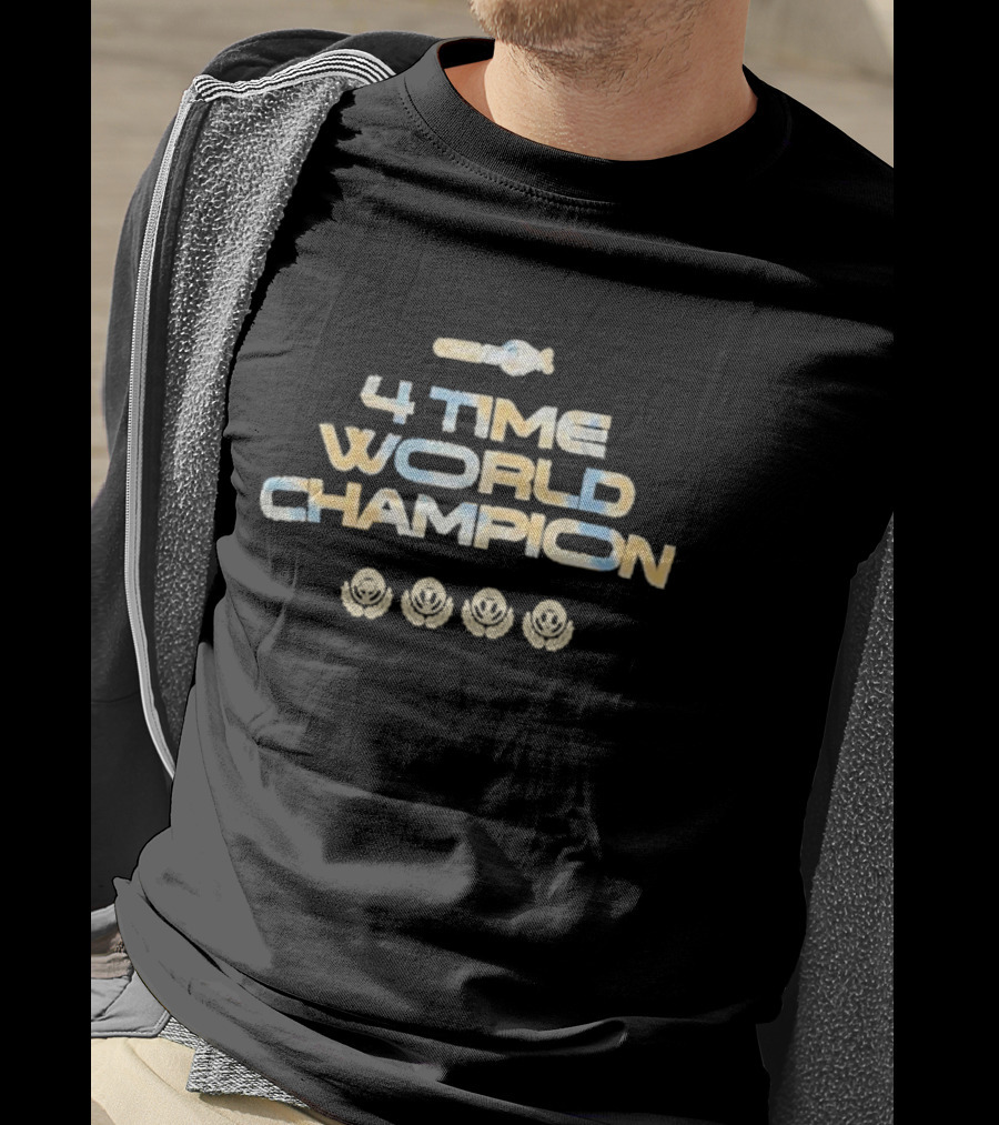 Red Bull Racing Max Verstappen 4 Time World Champion T-Shirt
