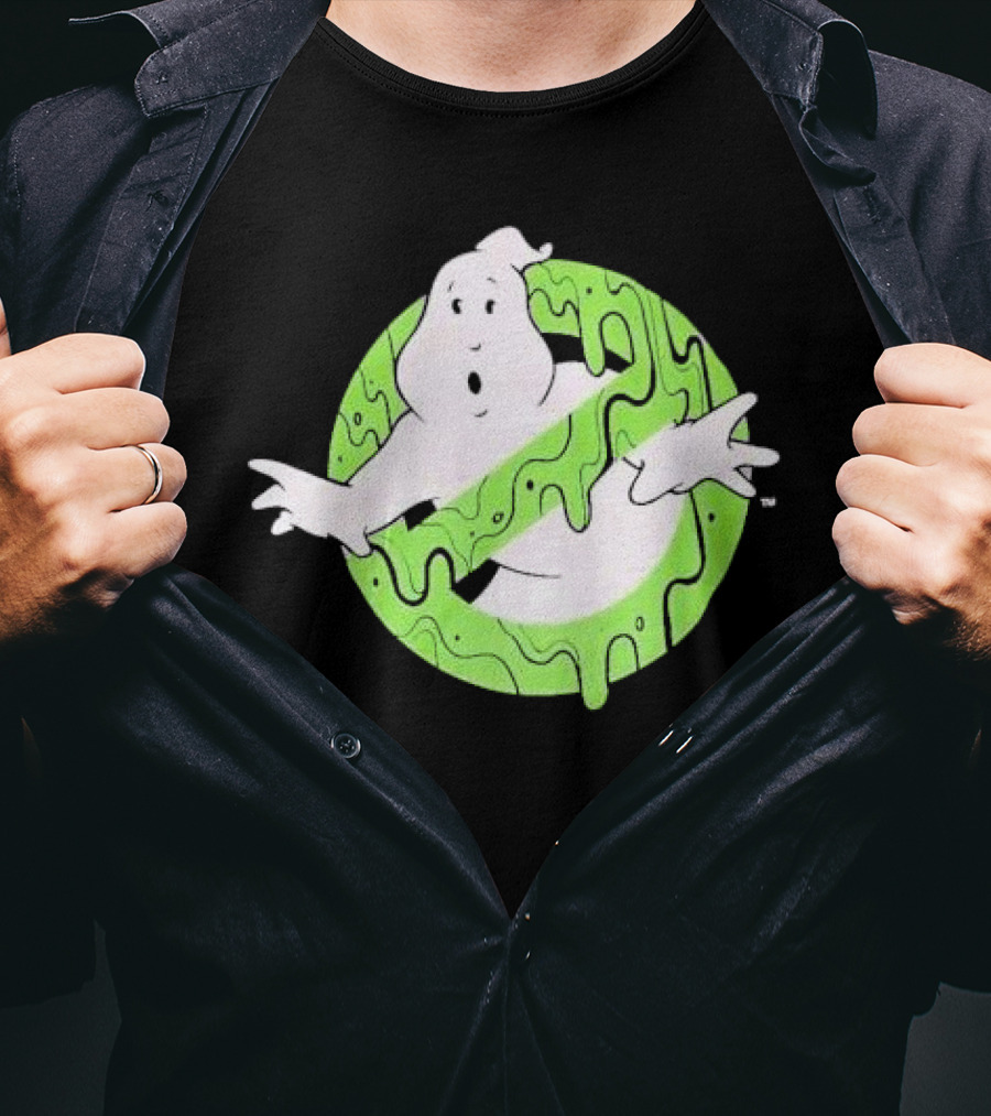 Ghostbusters Slime Logo Green Kids T-Shirt