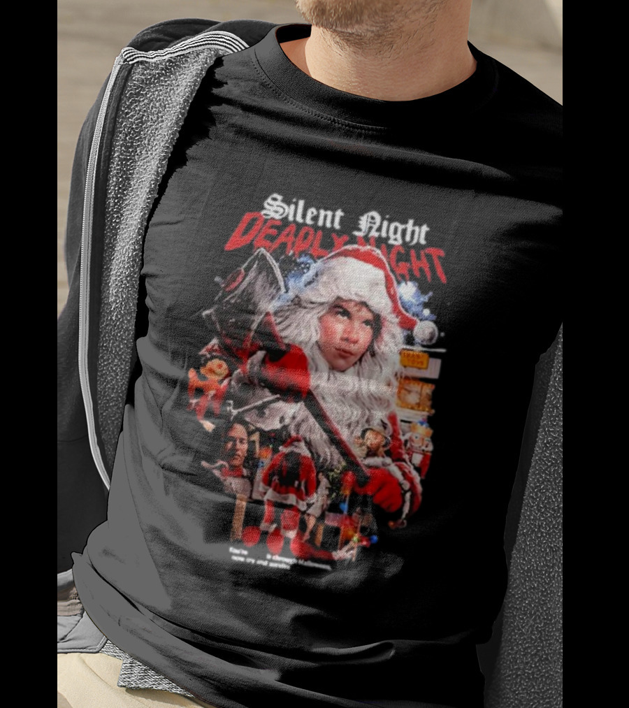 Silent Night Deadly Night Gutter Garbs Christmas Horror Santa Axe T-Shirt