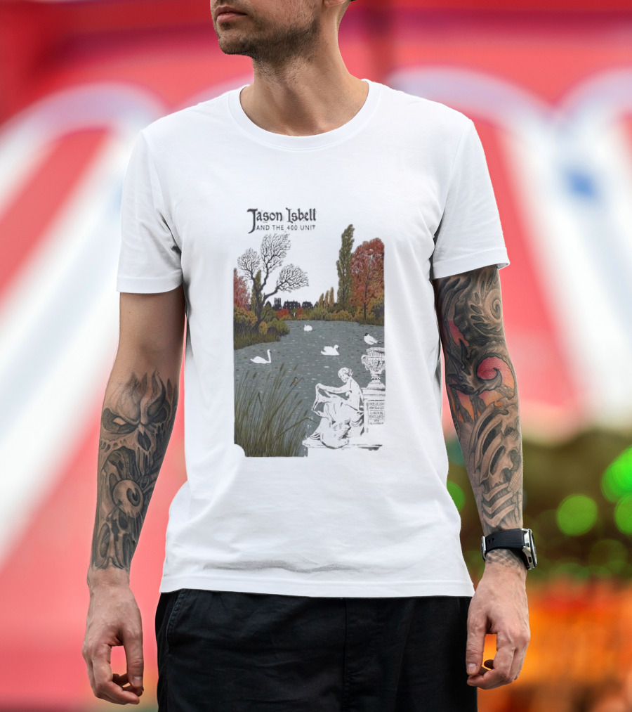 Jason Isbell and the 400 Unit November 25 2024 Eventim Apollo London UK Scenic Artwork with Swans T-Shirt