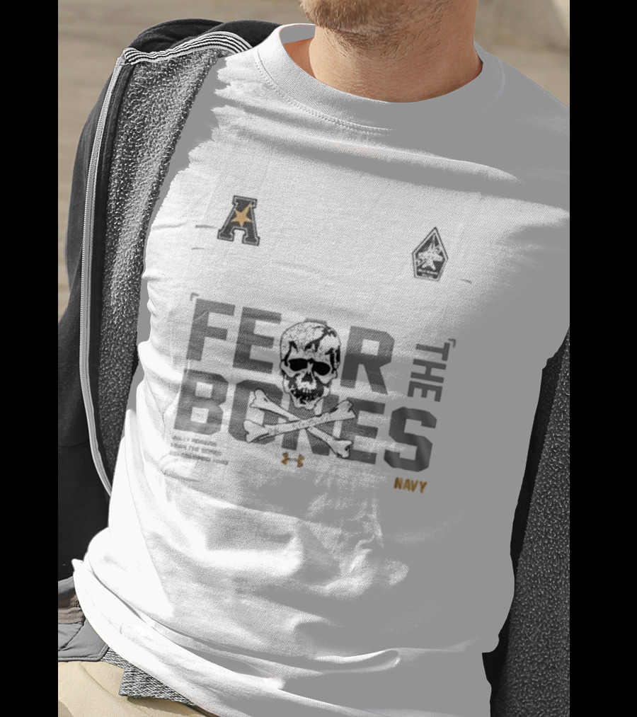 Navy Midshipmen X Jolly Rogers Fear The Bones T-Shirt