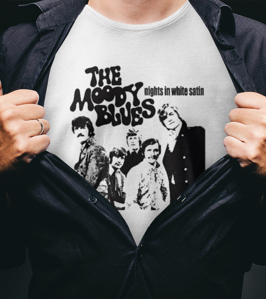The Moody Blues Nights In White Satin Vintage Band Photo T-Shirt