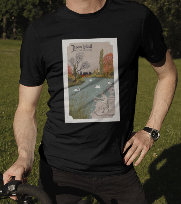 Jason Isbell And The 400 Unit Autumn Scene With Swans And Statue T-Shirt