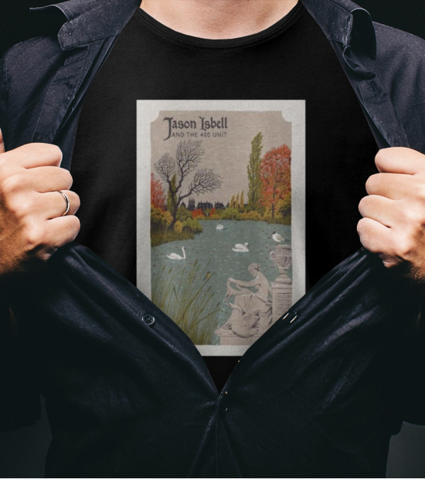 Jason Isbell And The 400 Unit Autumn Scene With Swans And Statue T-Shirt
