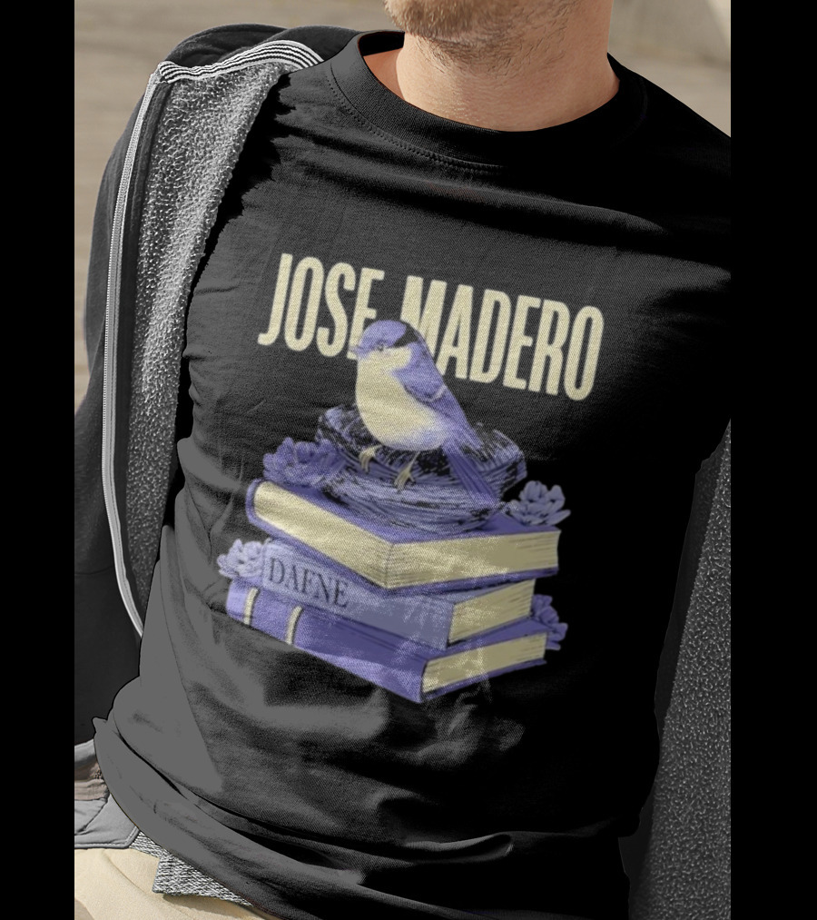 José Madero Dafne Bird On Books T-Shirt
