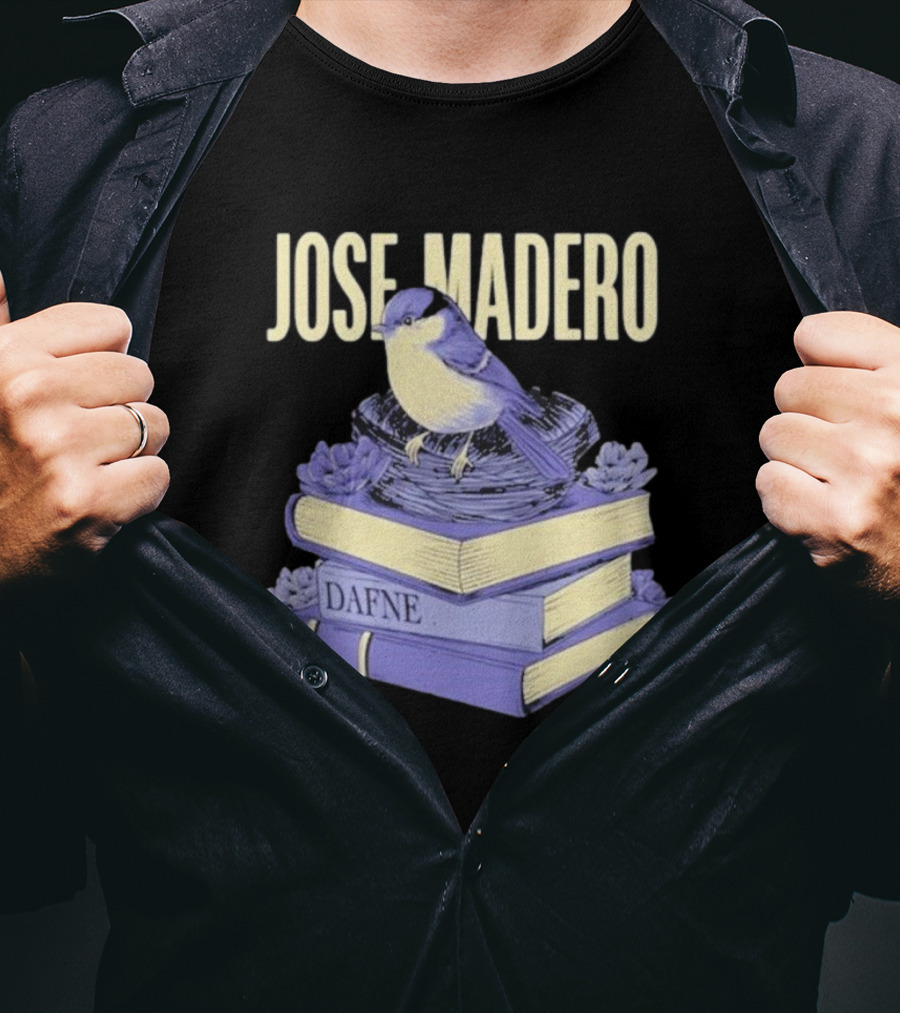 José Madero Dafne Bird On Books T-Shirt