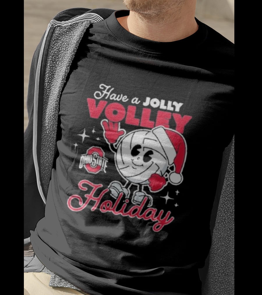Ohio State Buckeyes Have A Jolly Volley Holiday Christmas T-Shirt