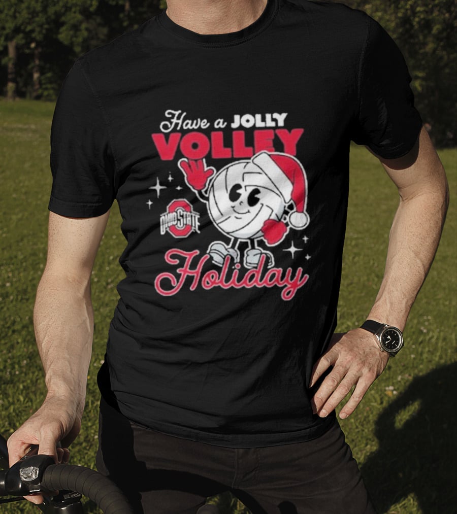 Ohio State Buckeyes Have A Jolly Volley Holiday Christmas T-Shirt