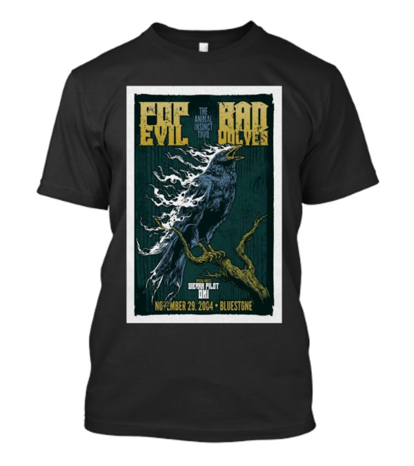 Pop Evil Bad Wolves The Animal Instinct Tour November 29 2004 Bluestone Columbus OH T-Shirt