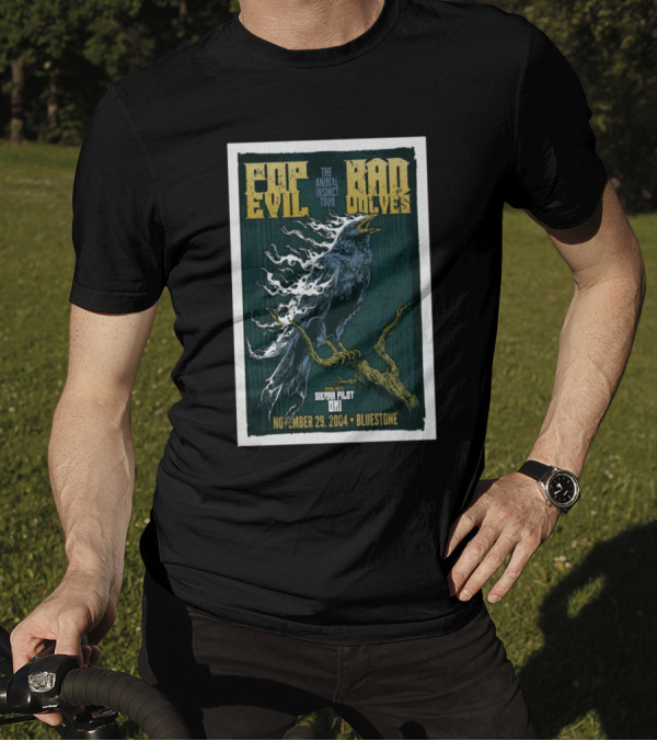 Pop Evil Bad Wolves The Animal Instinct Tour November 29 2004 Bluestone Columbus OH T-Shirt