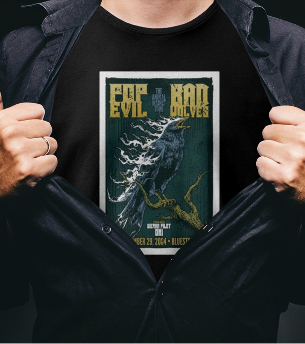 Pop Evil Bad Wolves The Animal Instinct Tour November 29 2004 Bluestone Columbus OH T-Shirt