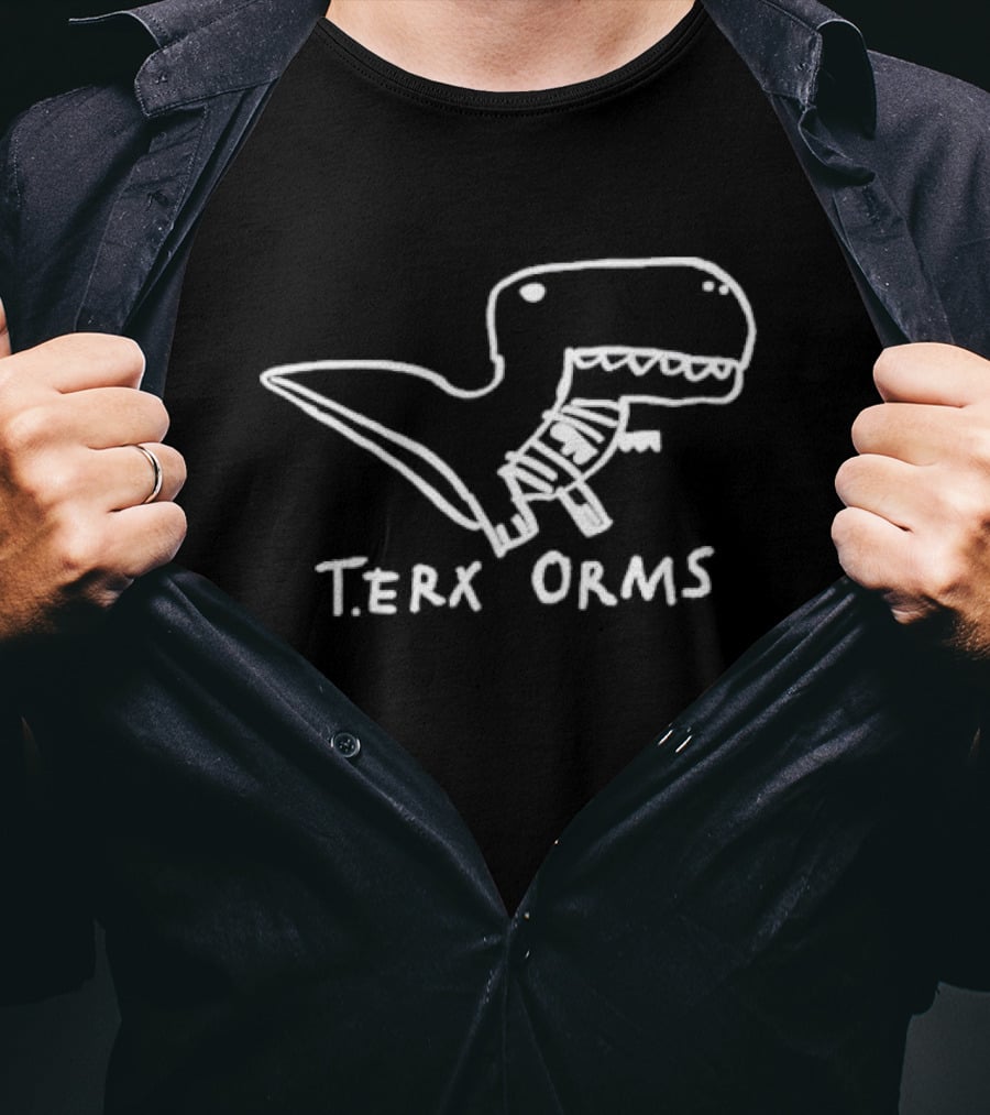 T-rex Arms T-erx Orms Dinosaur Sketch T-Shirt