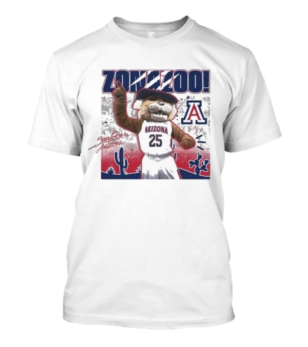 Arizona Wildcats Zona Zoo Wilbur Mascot Desert Scene T-Shirt