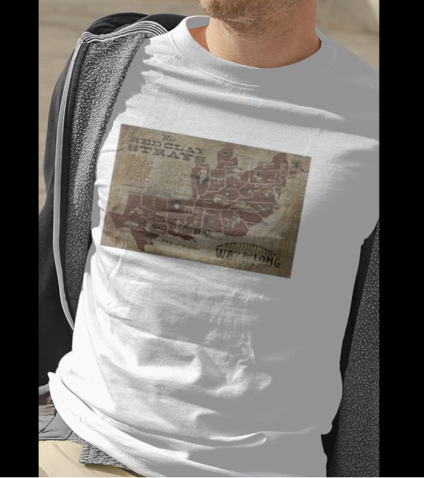 The Red Clay Strays Way Too Long Tour Map T-Shirt
