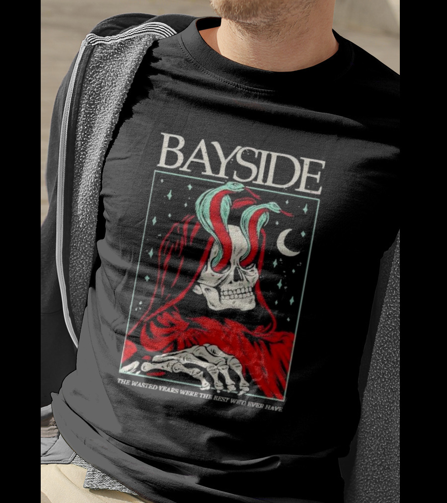 Bayside Cobras Skull With Snakes The Wasted Years Were The Best We’d Ever Have T-Shirt