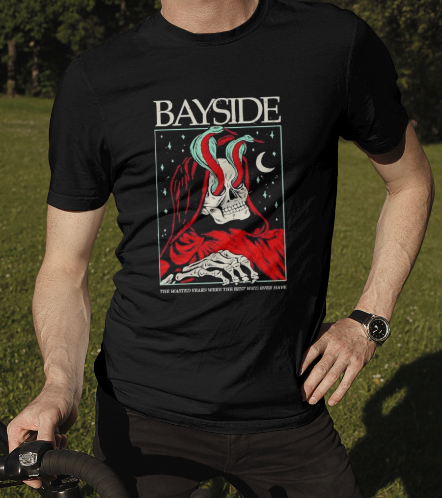 Bayside Cobras Skull With Snakes The Wasted Years Were The Best We’d Ever Have T-Shirt