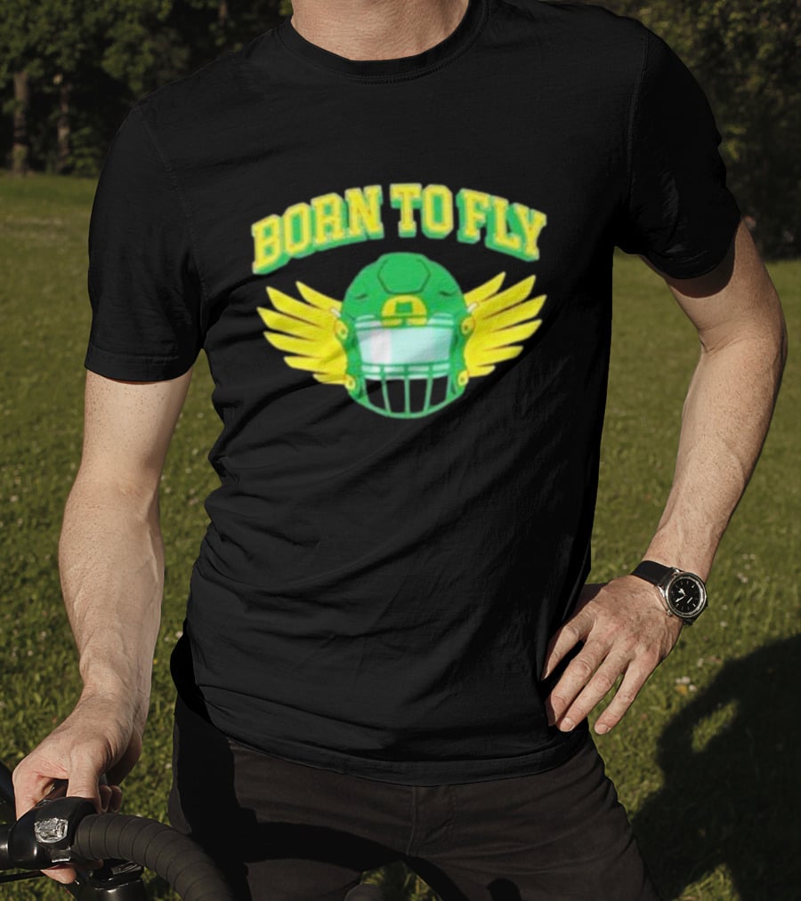Born To Fly Football Helmet With Wings T-Shirt