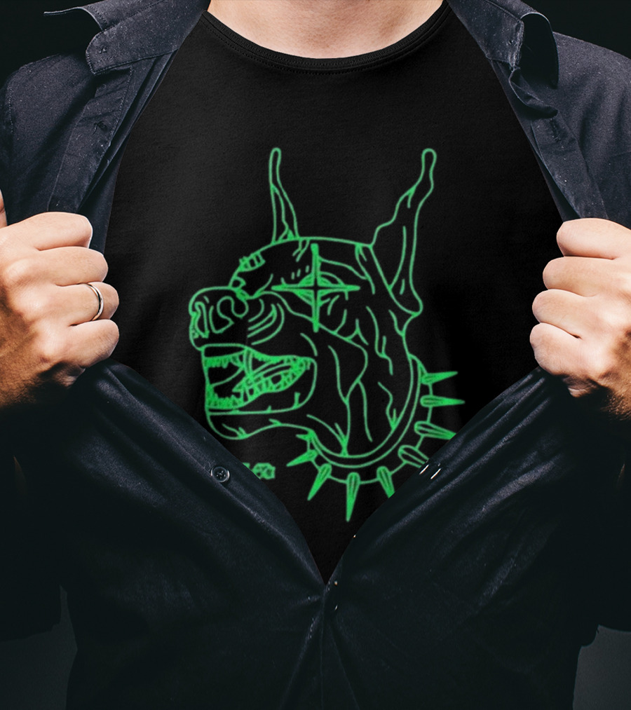 Chelsea Grin Neon Doberman Spiked Collar T-Shirt