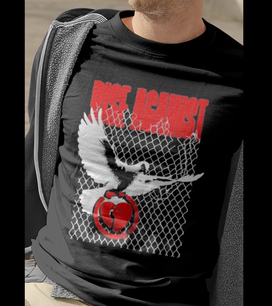 Rise Against Caged Dove Heart Symbol T-Shirt