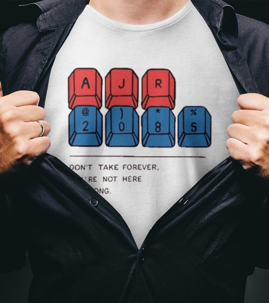 AJR Brothers 2085 Livestream Don't Take Forever Keyboard Keys T-Shirt
