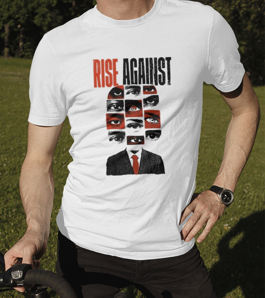 RISE AGAINST Eyes And Suit Big Brother Surveillance T-Shirt