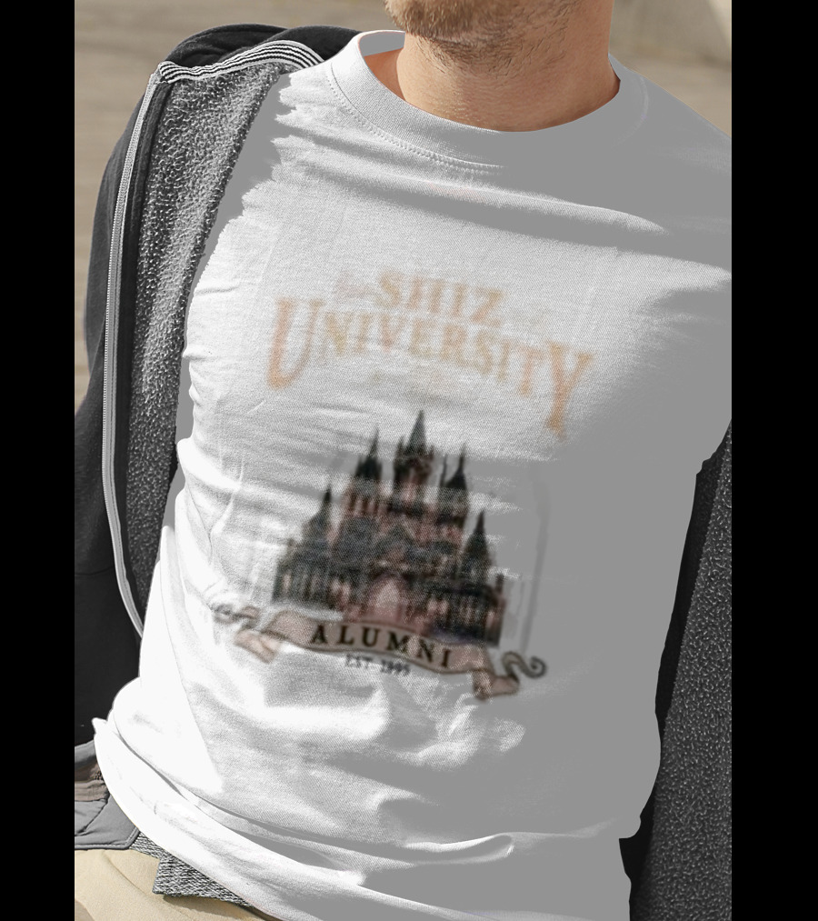 Shiz University Alumni Est 1995 Gothic Castle Emblem T-Shirt