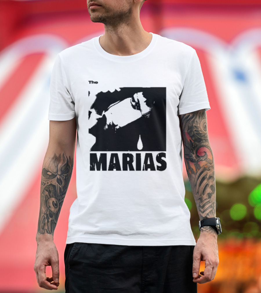 The Marias María Monochrome Teardrop Image T-Shirt