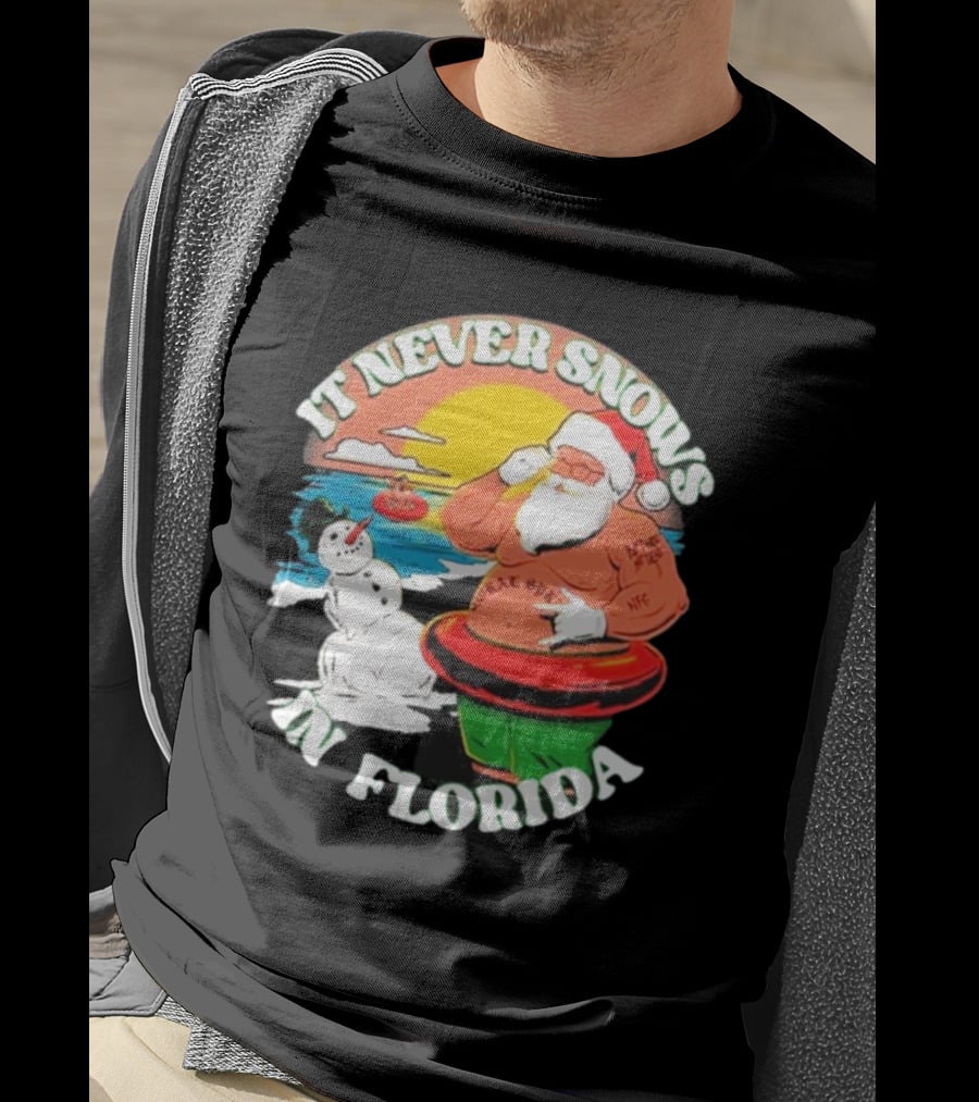 New Found Glory Santa Sunbathing It Never Snows In Florida T-Shirt
