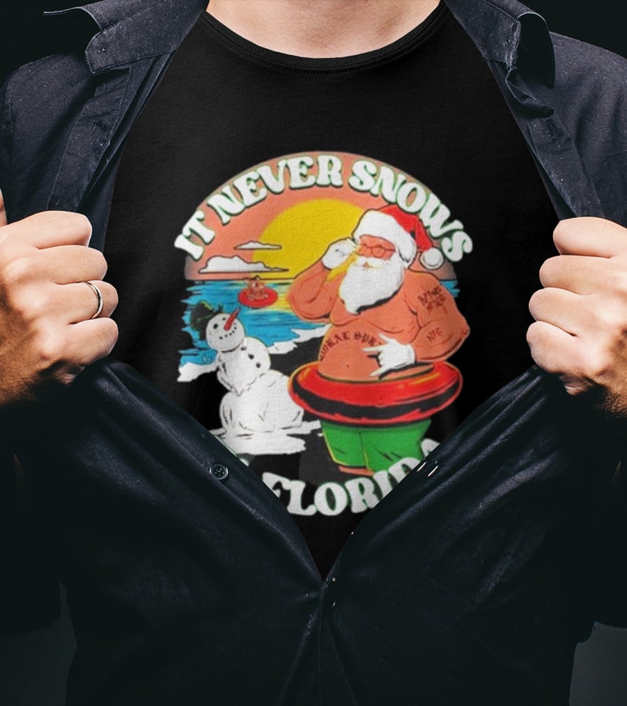 New Found Glory Santa Sunbathing It Never Snows In Florida T-Shirt
