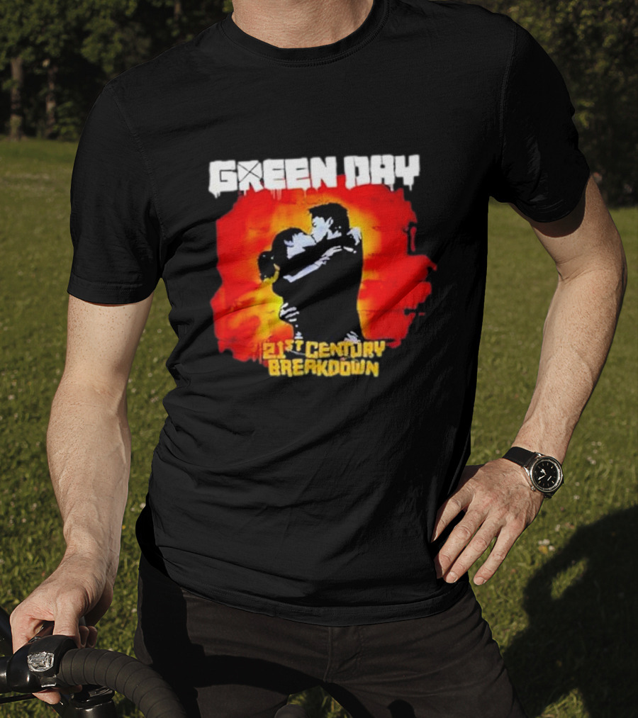 Green Day 21st Century Breakdown Couple Embrace T-Shirt