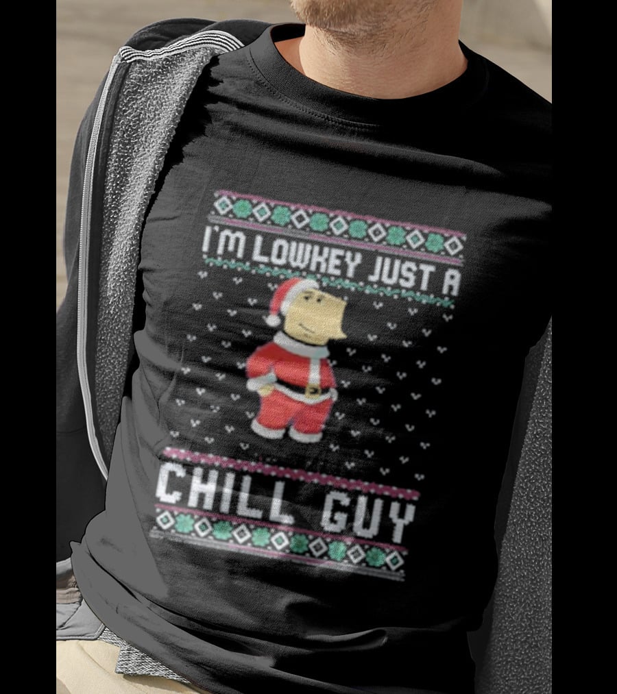 I’m Lowkey Just A Chill Guy Christmas Santa T-Shirt
