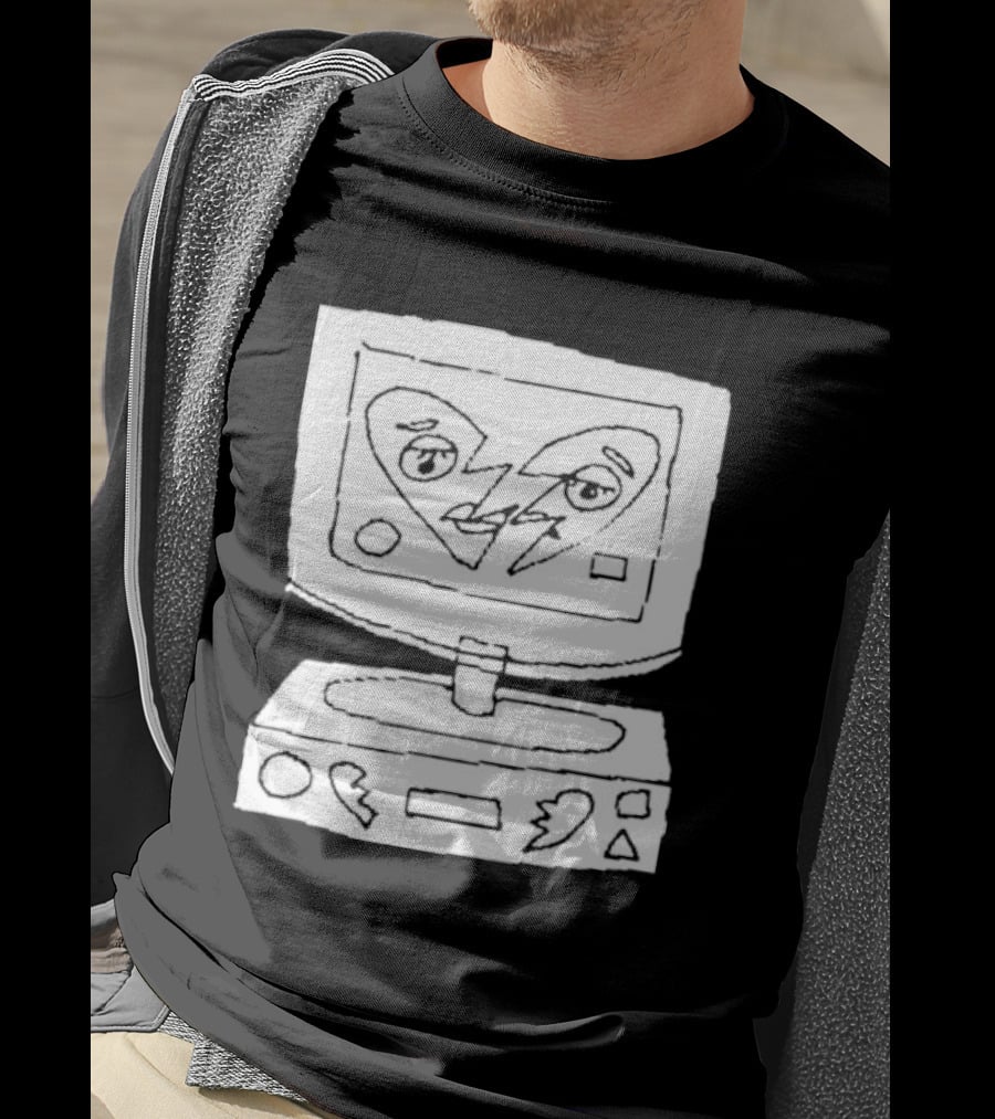 James Marriott Broken Heart Sketch Retro Computer T-Shirt