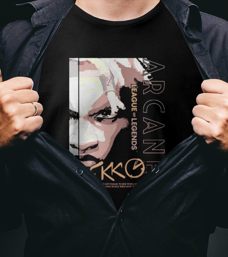 League Of Legends Arcane Ekko Brown It's Not Enough To Give People What They Need To Survive You Have To Give Them What They Need To Live T-Shirt