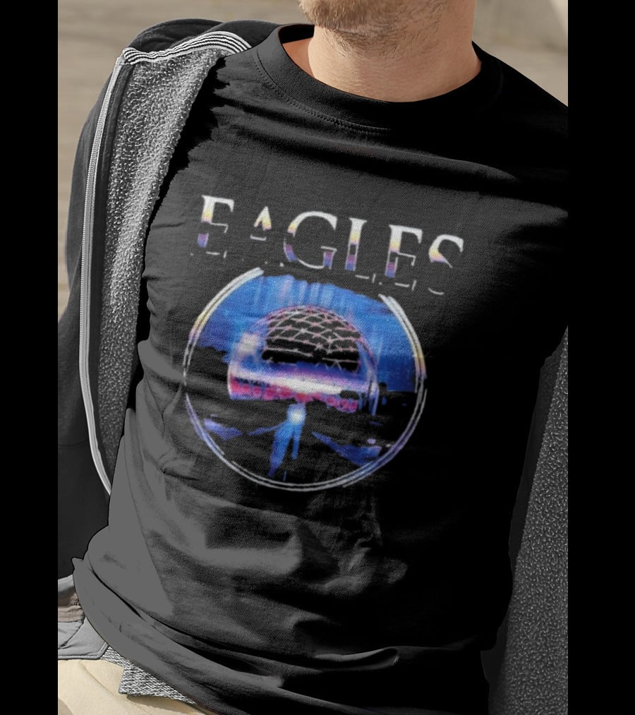 Eagles Geodesic Sphere Illuminated Night Scene T-Shirt