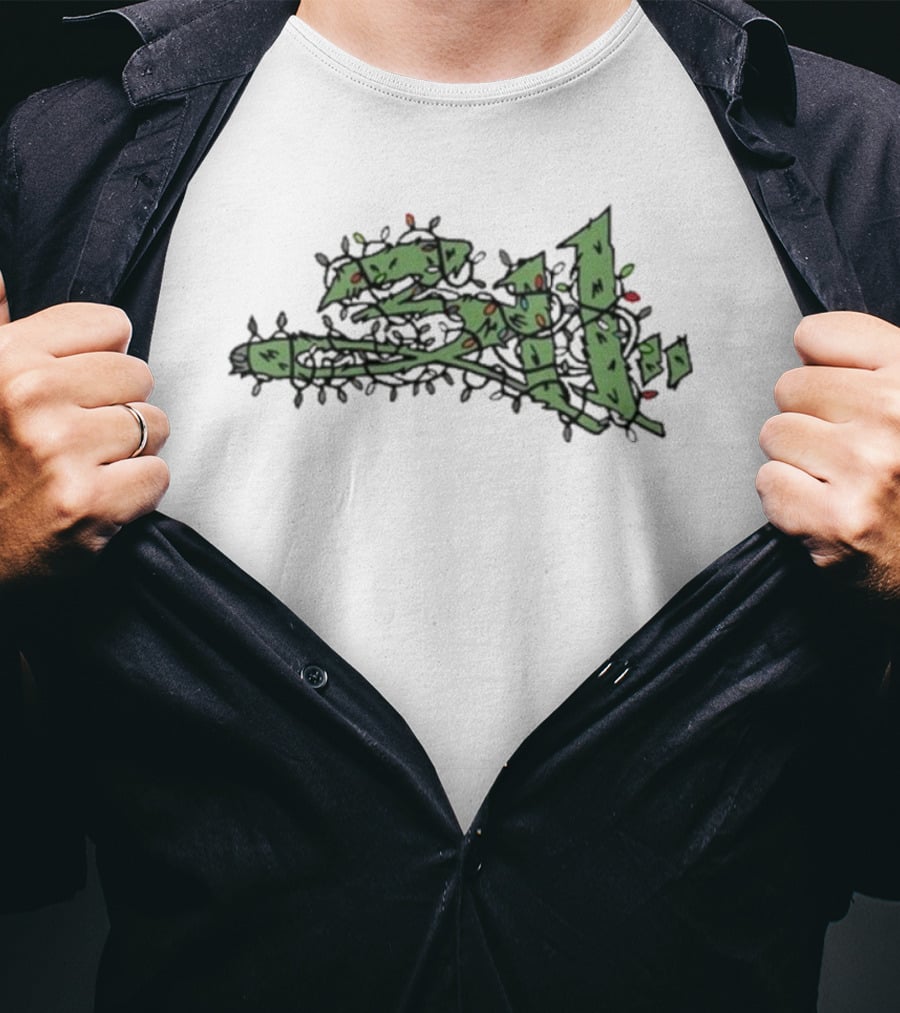 311 Wrapped Christmas Lights Tree T-Shirt