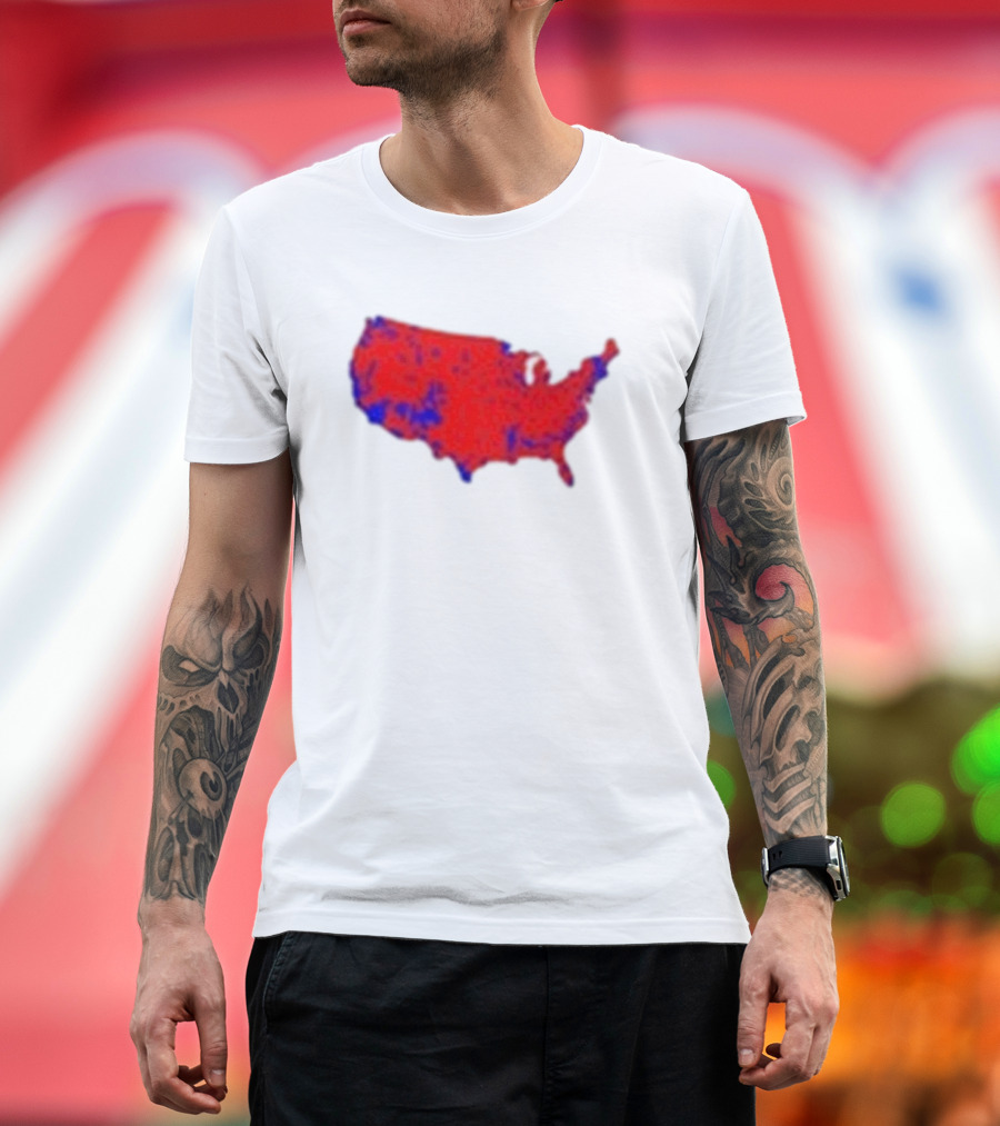 Brett Cooper Mandate Map USA Red and Blue Election T-Shirt
